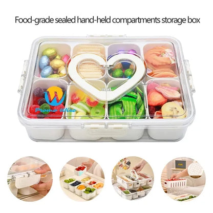 Picnic Beach Divided Serving Tray Snackle Box Container