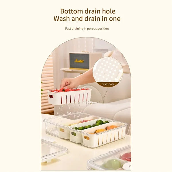 Picnic Beach Divided Serving Tray Snackle Box Container