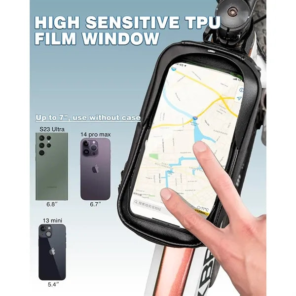 Bike Phone Front Frame Bag Waterproof Top Tube