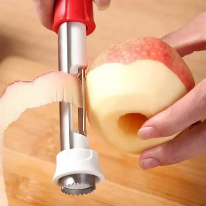 2-In-1 Stainless Steel Retractable Fruit Corer Peeler