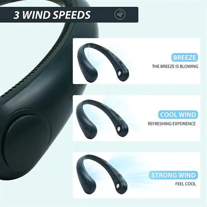 2400 mAh Portable Bladeless Neck Fan