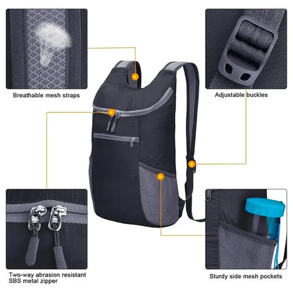 Lightweight Foldable Hiking Backpack Small Outdoor Daypack