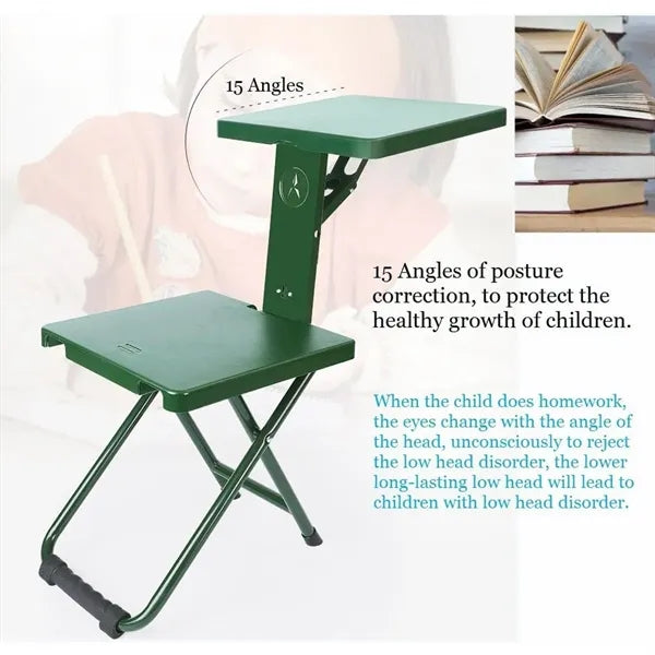 3-in-1 15 Tilt Heavy-Duty Folding Stool Chair Table Set