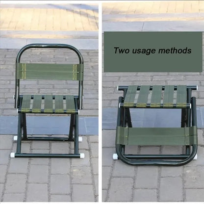 Green Multifunctional Detachable Steel Folding Chair