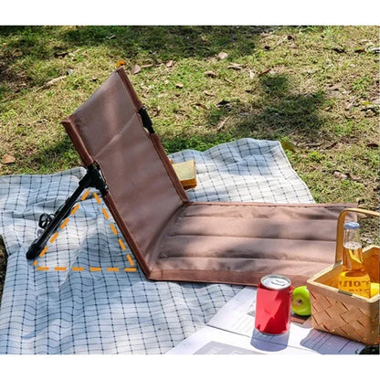 Folding Ground-Hugging Outdoor Chair With V-Shaped Design