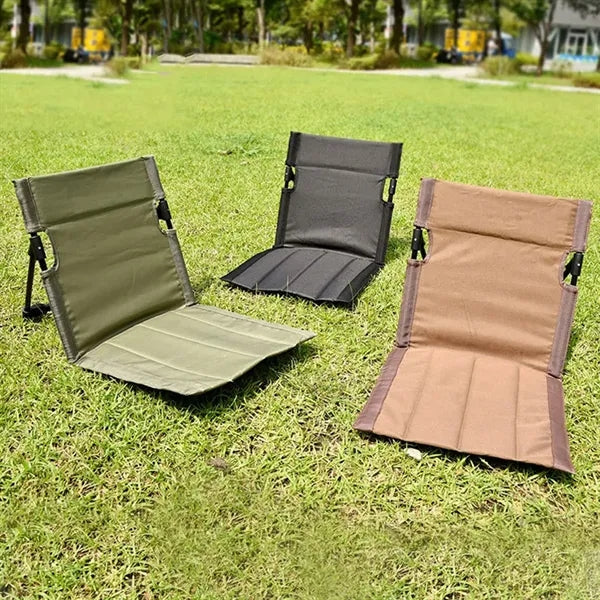 Folding Ground-Hugging Outdoor Chair With V-Shaped Design