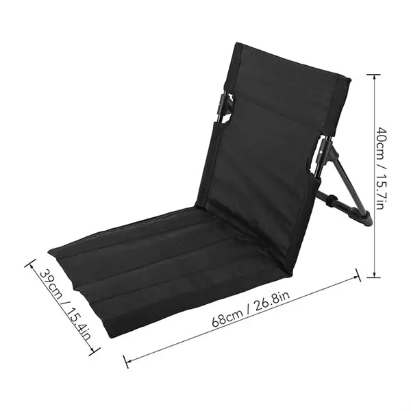 Folding Ground-Hugging Outdoor Chair With V-Shaped Design