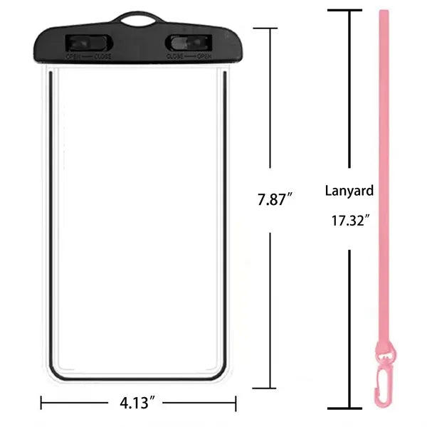 Waterproof transparent Phone Pouch With Touchscreen Lanyard