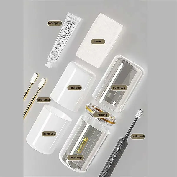 Portable Travel Toiletry Organizer With Toothbrush Toothpast