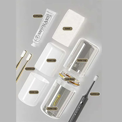 Portable Travel Toiletry Organizer With Toothbrush Toothpast