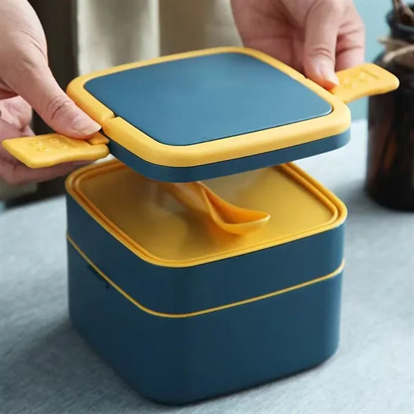 Stackable Lunch Box Utensils Leakproof Bento Container