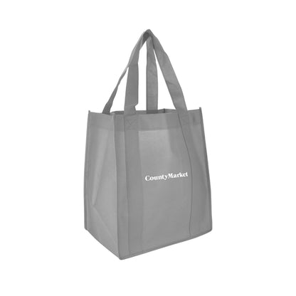 13"w x 15"h with a 10" Gusset Shopping Tote