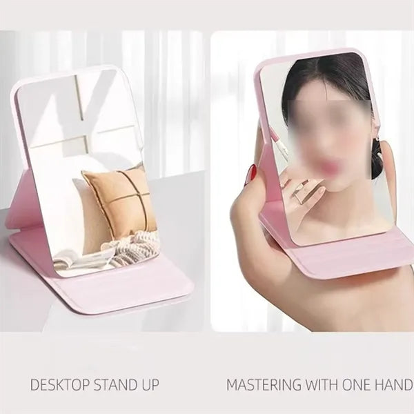 Portable Foldable Makeup Mirror Travel Cosmetic Accessory