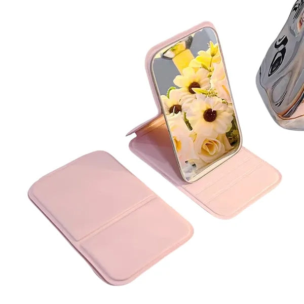 Portable Foldable Makeup Mirror Travel Cosmetic Accessory