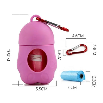 Portable Pet Waste Bag Dispenser with Carabiner