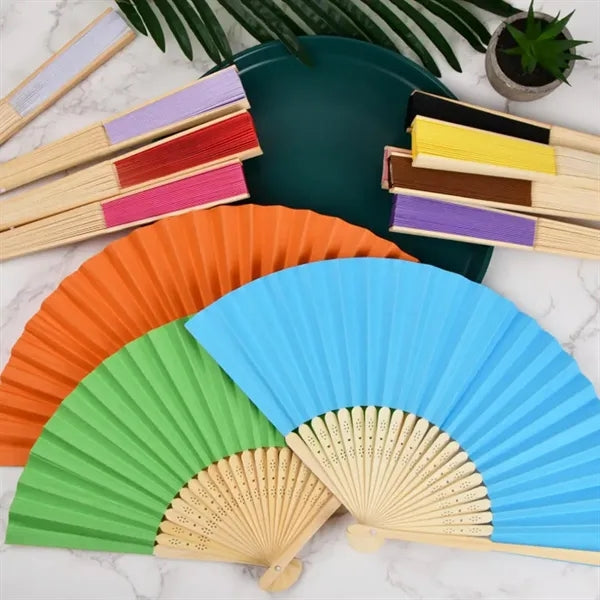 Customizable Bamboo Hand Fan for Events