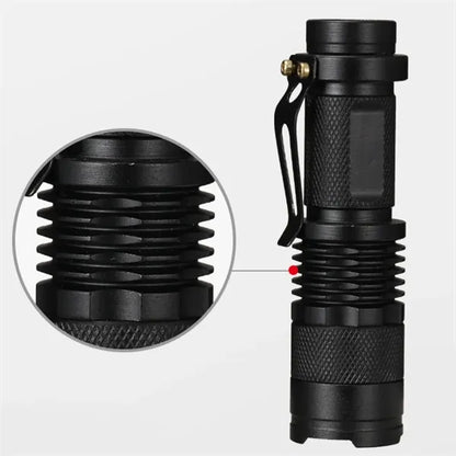 Compact LED Zoom Flashlight for Outdoor