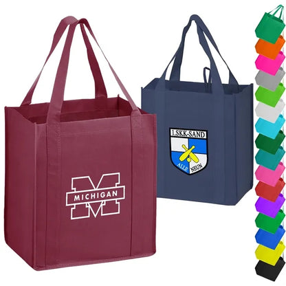 Heavy Duty Non-Woven Shopping Tote Bag w/ Gusset 13"x15"x10"