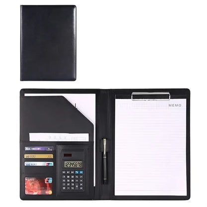 Custom A4 Executive Leather Folder With Calculator