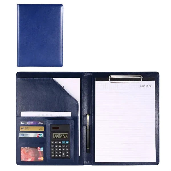 Custom A4 Executive Leather Folder With Calculator