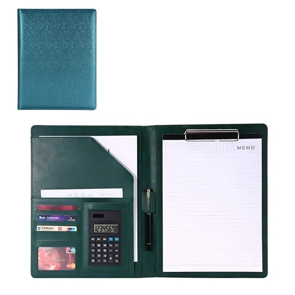 Custom A4 Executive Leather Folder With Calculator