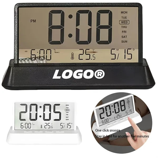 Digital Desk Alarm Clock With Temperature Date Display