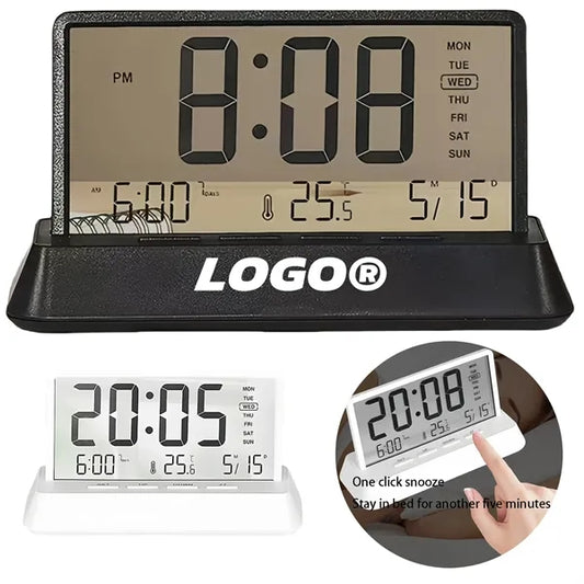 Digital Desk Alarm Clock With Temperature Date Display
