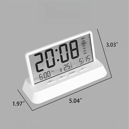 Digital Desk Alarm Clock With Temperature Date Display