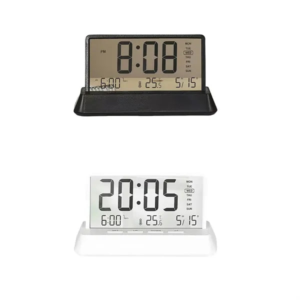 Digital Desk Alarm Clock With Temperature Date Display