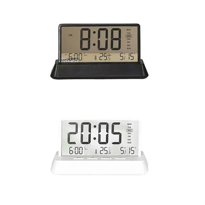 Digital Desk Alarm Clock With Temperature Date Display