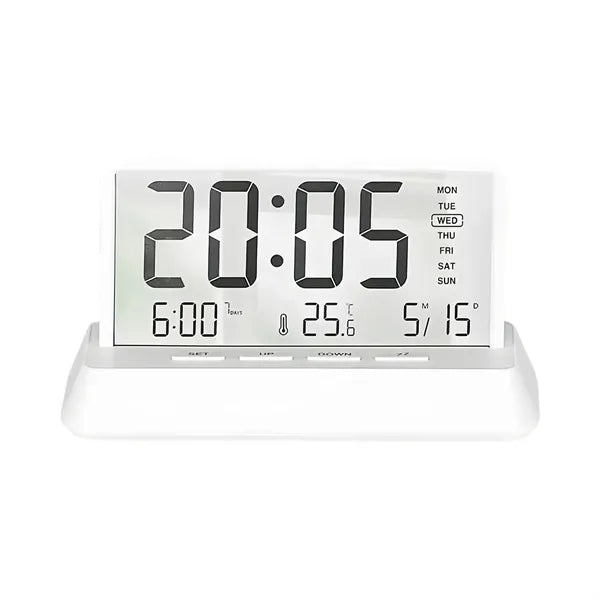 Digital Desk Alarm Clock With Temperature Date Display