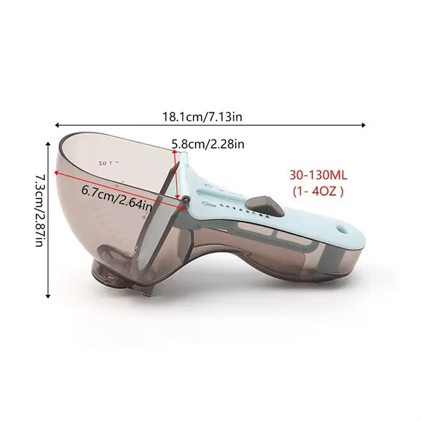 Adjustable Measuring Spoon For Kitchen With Ounces Scale