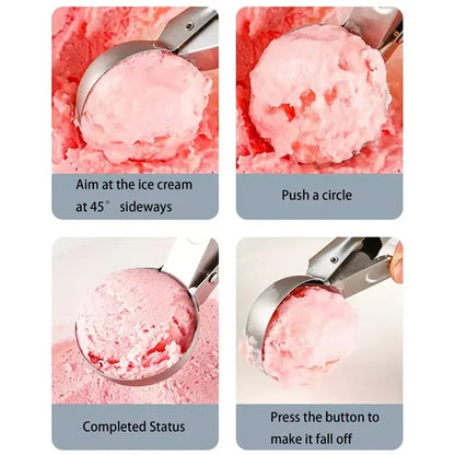 Stainless Steel Ice Cream Scoop With Spring Release