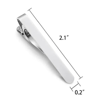 This stainless steel tie clip is the perfect finishing touch