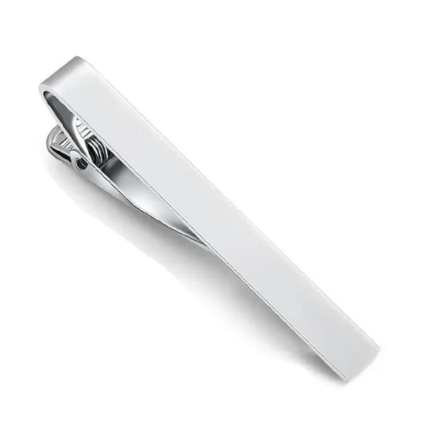 This stainless steel tie clip is the perfect finishing touch