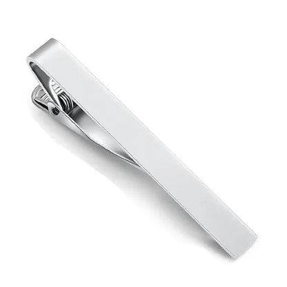 This stainless steel tie clip is the perfect finishing touch