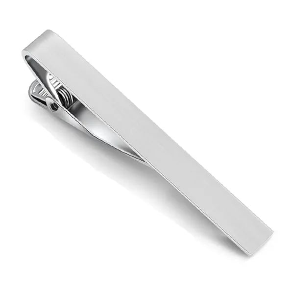 This stainless steel tie clip is the perfect finishing touch