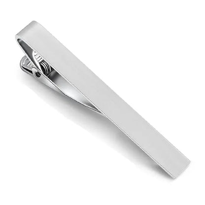This stainless steel tie clip is the perfect finishing touch
