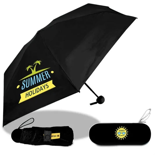 Travel Mini Folding Umbrella With Case (42'' Arc)