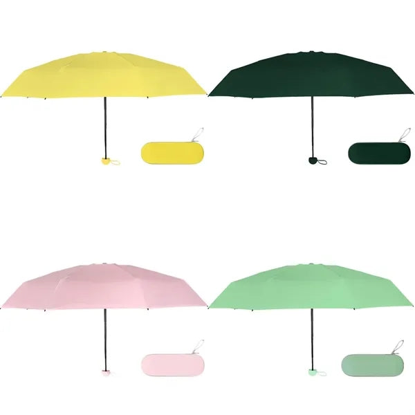 Travel Mini Folding Umbrella With Case (42'' Arc)