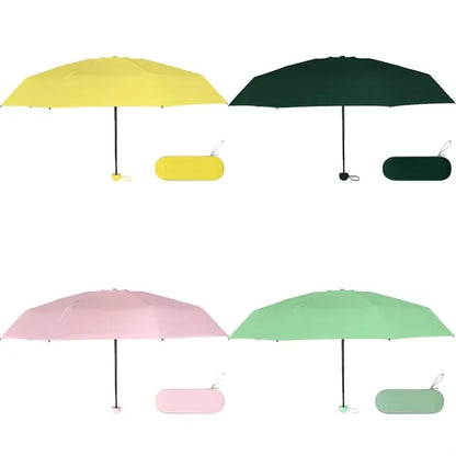 Travel Mini Folding Umbrella With Case (42'' Arc)