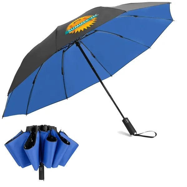 46" Arc Inverted-Close Auto-Open Folding Umbrella