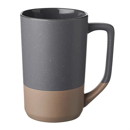17 oz. Two-Tone Ceramic Mugs with Speckled Glaze