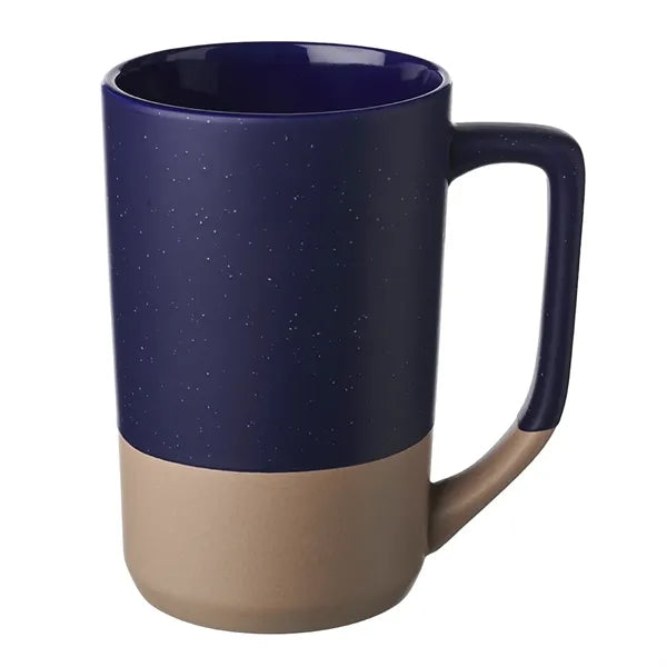 17 oz. Two-Tone Ceramic Mugs with Speckled Glaze