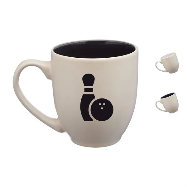 16 oz. Carter Creme Bistro Custom Ceramic Mugs