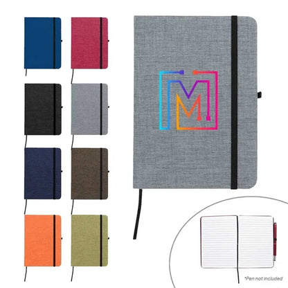 Full Color RPET Heathered Journal with pen loop