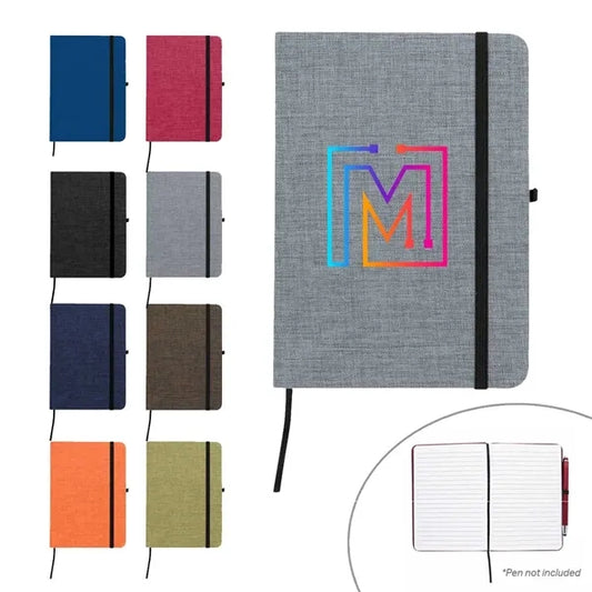 Full Color RPET Heathered Journal with pen loop