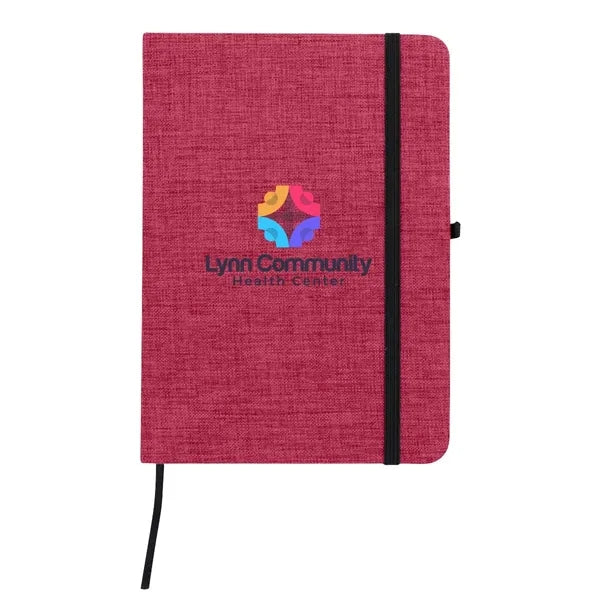Full Color RPET Heathered Journal with pen loop