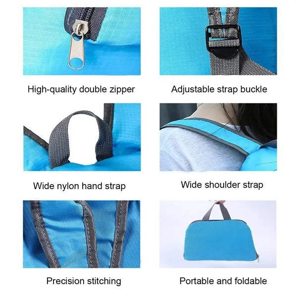 Large Capacity Nylon Fabric Multifunctional Folding Backpack