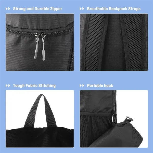 Large Capacity Nylon Waterproof Outdoor Folding Backpack